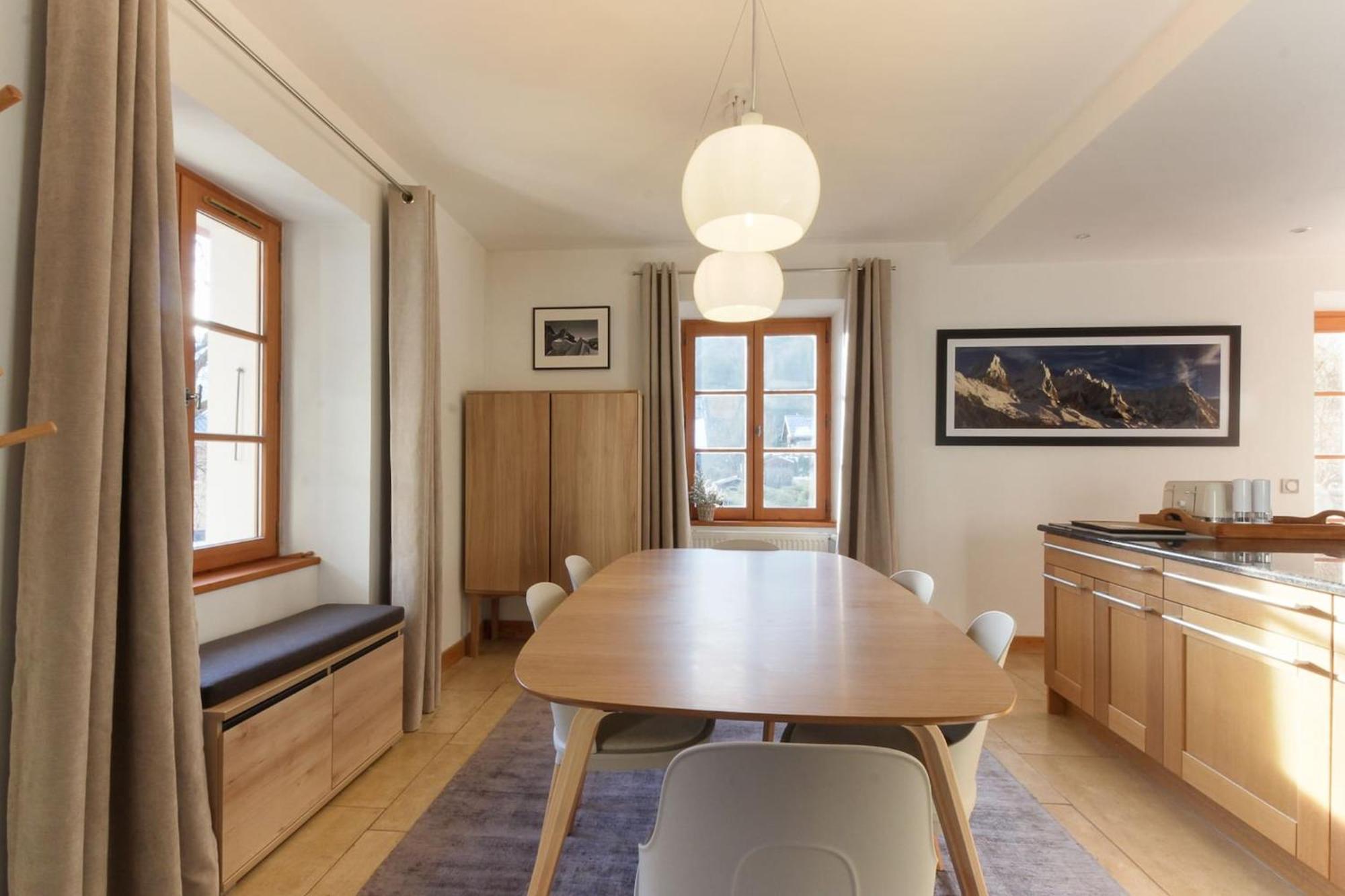 Appartamento Les Alpins - Centre De Chamonix - Renove Avec Jardin Et Vue Imprenable Sur Le Montblanc Esterno foto
